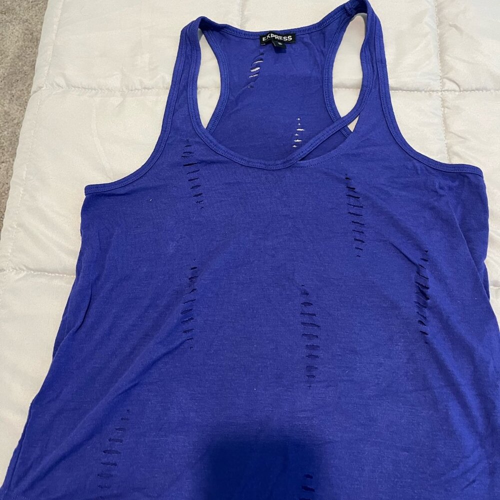 Express Distress Cut-Out Tank Top